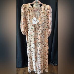 Buddy Love Leopard Print Dress with Puff Sleeves